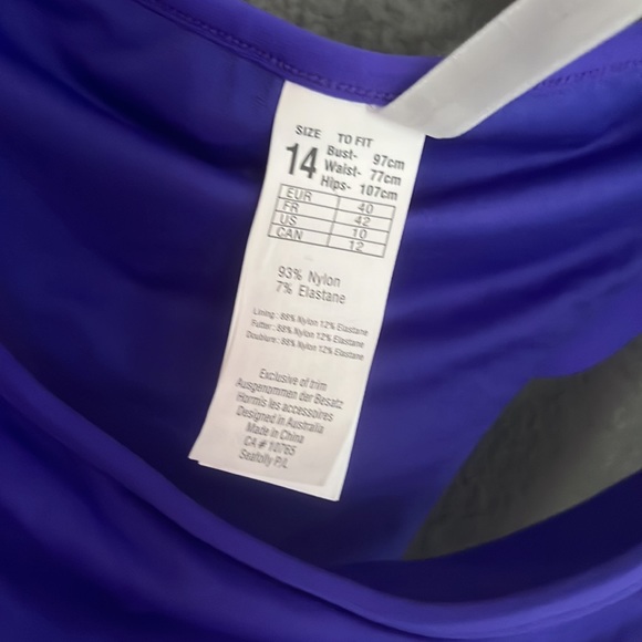 Seafolly petal back tie bikini bottoms cheeky cut size 10 - Picture 4 of 4